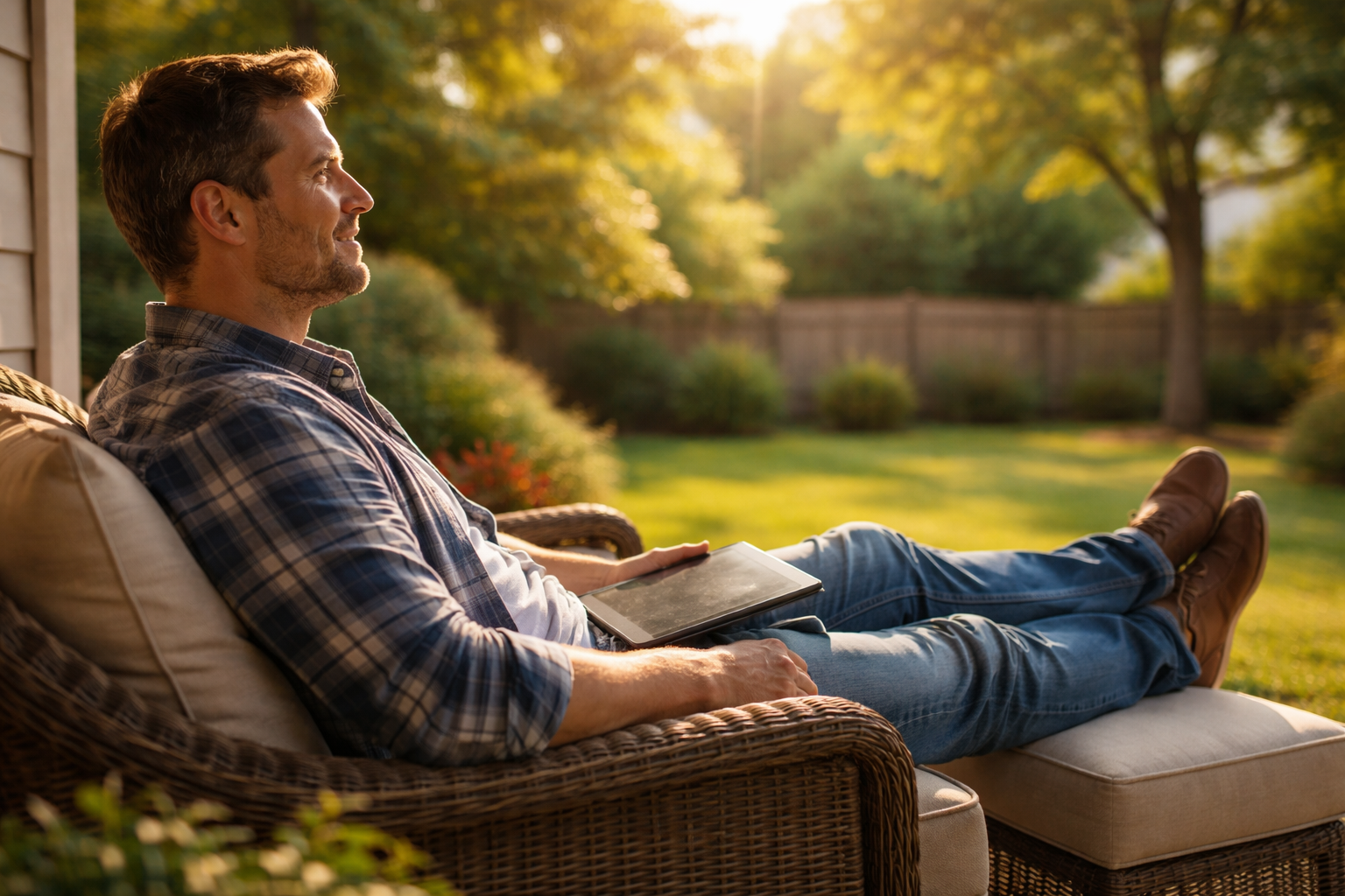 Veteran reviewing retirement account growth after implementing a conversion strategy